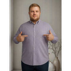 Camisa rayas morado para hombre Big Kong talla grande-XL