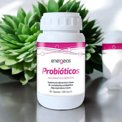 Probióticos Espirulina 180 Cápsulas Energeios Suplemento Sin Sabor