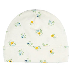 Gorro Gerber Azul Blanco Bebé Pack 4 Piezas Algodón Orgánico Azul 3-6 M