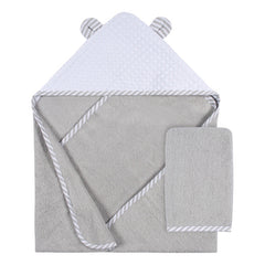 Pack 10 Toallitas Bebé Gerber Algodón Felpa Gris Y Blanco