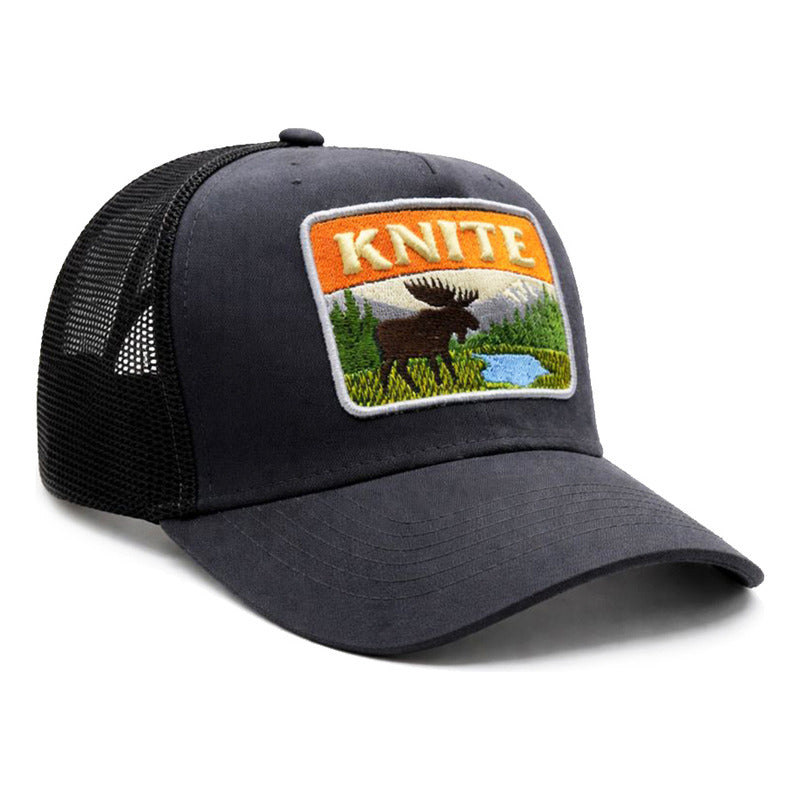 Gorra Knite Alcedos Basic Trucker Alce Outdoor Ajustable Gris Un Lisa