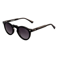 Lentes De Sol Emmet Unisex Redondos Violeta Uv400 Acetato Color Negro Lente Negro Redondo