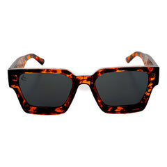 Lentes De Sol Baroc Square Print Carey Uv400 Unisex Cuadrado Color Naranja Océano Negro Marrón Oscuro