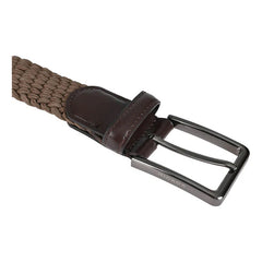Cinturón Hickok Trenzado Stretch Mocca Hombre 37mm