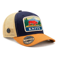 Gorra Trucker Western Lux Knite River Ajustable Snapback Azul Un Liso