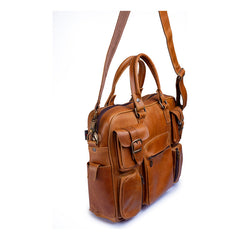 Portafolio Piel Genuina Castelli Laptop 17 Pulgadas Hombre