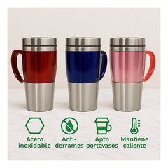 Set 6 Pzs Termos Domore 450 Ml Acero Inoxidable Lujo