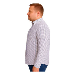 Camisa Negra Cuadros Rosas Big Kong Tallas Grandes Hombre