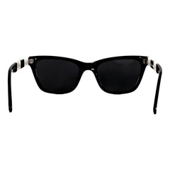 Lentes De Sol Emmet Cat Eye Unisex Negro Blanco Zebra Uv400