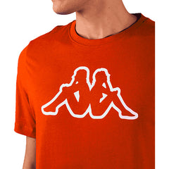 Playera Kappa Casual Naranja Hombre Manga Corta Algodón