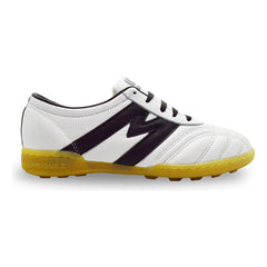 Tenis Fútbol Rápido Manriquez Tachones Turf Blanco Negro