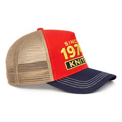 Gorra Knite Tools 1974 Trucker Ajustable Original Cap Rojo Un Lisa