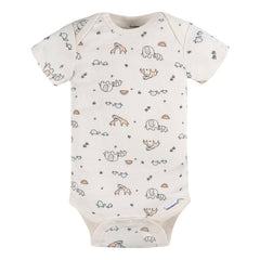 Pañalero Gerber 3 Piezas Blanco Naranja Body Bebé Conjunto