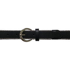 Cinturón Ferrioni Dama Piel Genuina Armenta Negro 25mm