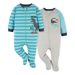 Mameluco Gerber Pack 2 Algodón Ropa Dormir Recién Nacido