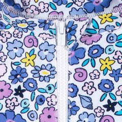 Traje De Baño Gerber 1 Pieza Morado Azul Upf 50+ Niña