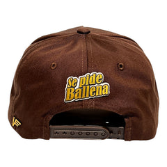 Vago Style Ballenita Gorra Artesanal Café Visera Curva Amarillo Único Liso