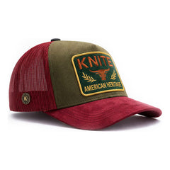 Gorra Trucker Western Knite American Ajustable Snapback Rojo Un Liso