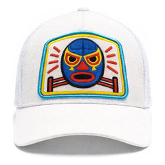 Gorra Trucker Ajustable Lucha Libre Sagrada Máscara Blanco Un Liso
