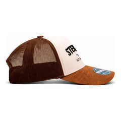 Gorra Trucker Livestock Heritage Ranch Toro Stampede Blanca Marrón Un