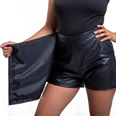 Short Falda Piel Borrego Castelli Dama Casual Estilo Skort