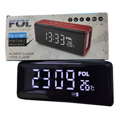 Despertador Bluetooth Portail Fol Fs-174bt Color Negro