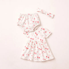 Vestido Gerber Blanco Niña Conjunto 2 Piezas Verano