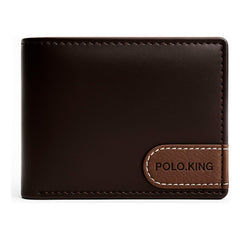 Cartera Negra Para Hombre Curve Café De Piel Sintética Polo Café