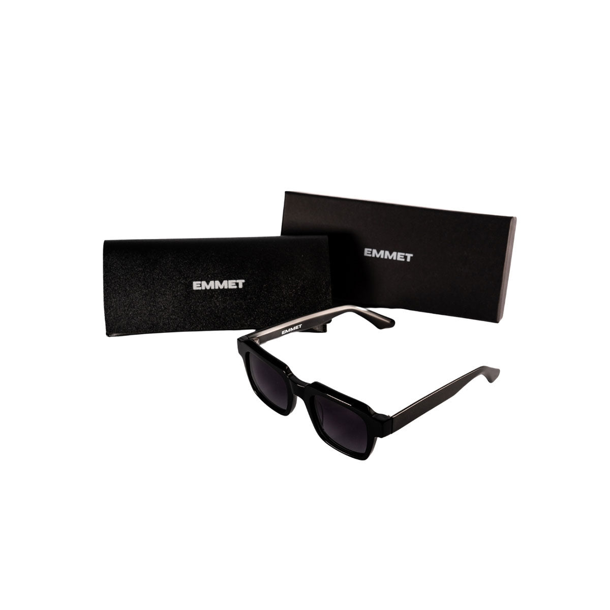 Lente Sol Emmet Retro Negro Verde UV400 Unisex