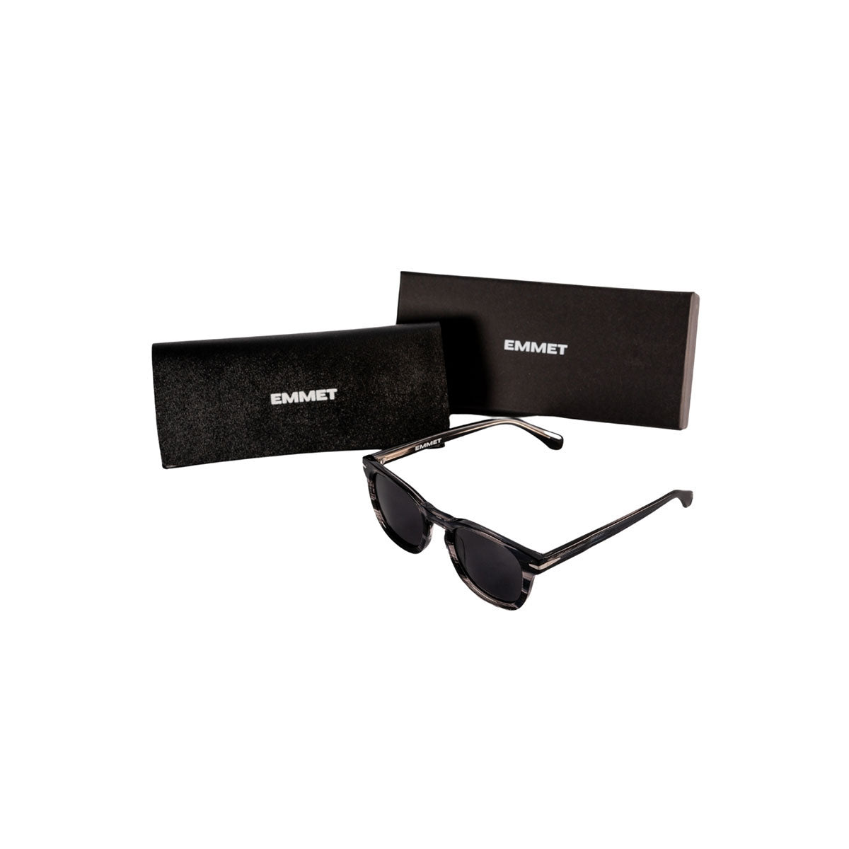 Lente Sol Emmet Retro Negro Verde UV400 Unisex
