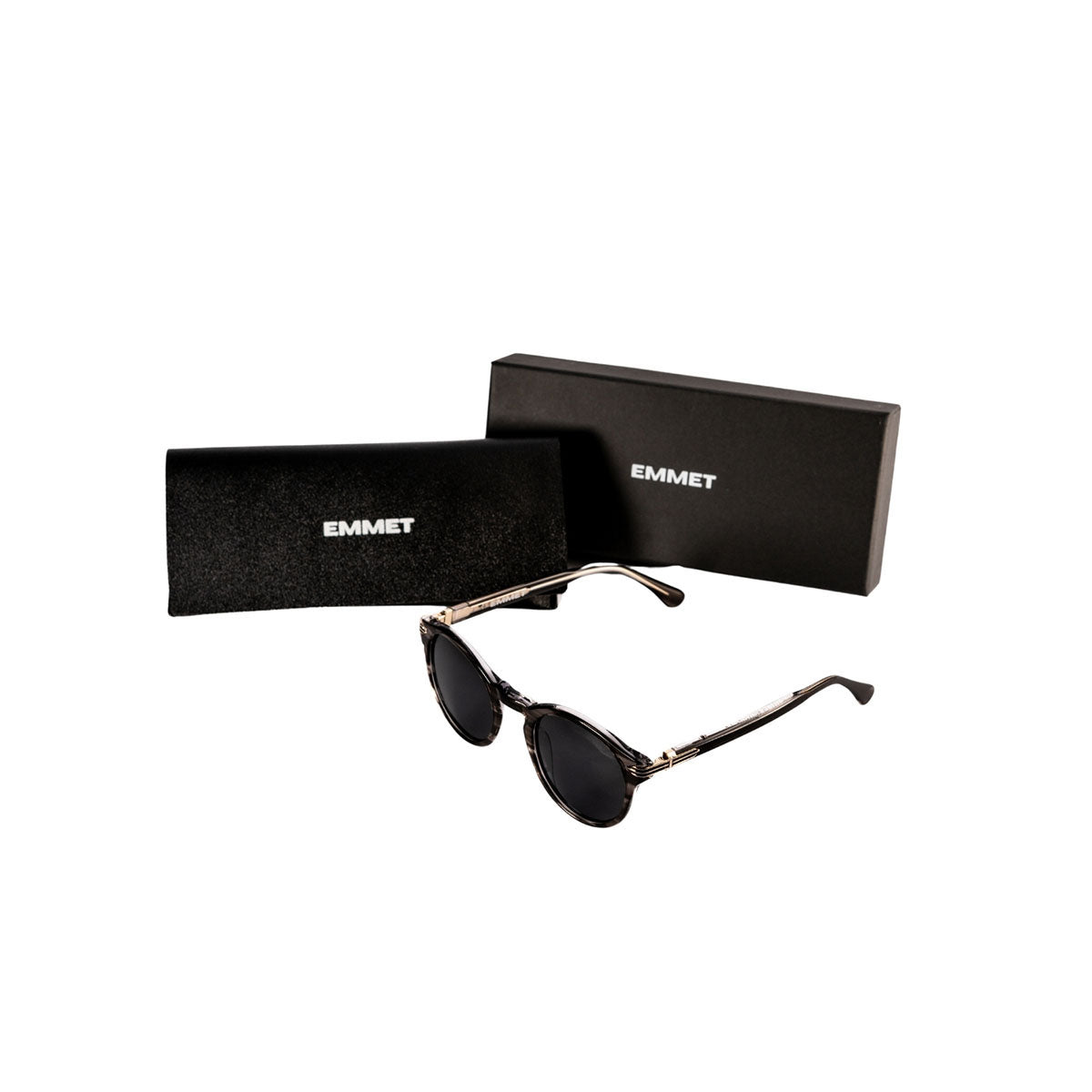 Lentes De Sol Emmet Redondos Unisex Gris UV400 Polarizados