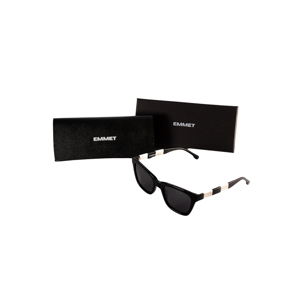 Lentes De Sol Emmet Cat Eye Unisex Blanco Negro UV400