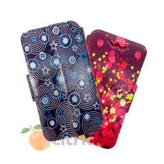 FLIP COVER UNIVERSAL DISENO 5.6-6.1 DOBLE VISTA ESTRELLAS Y CONFETI
