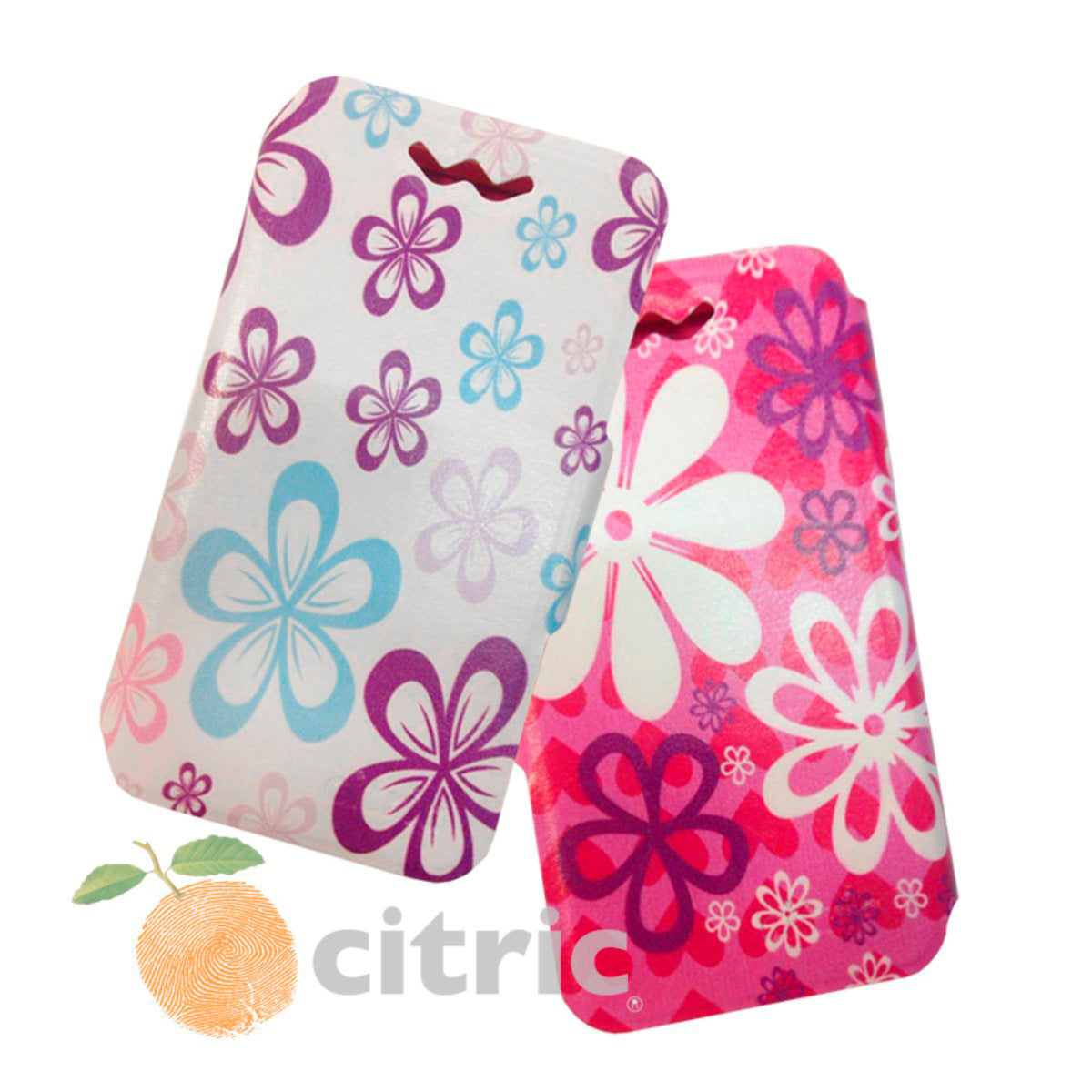 FLIP COVER UNIVERSAL DISENO 5.6-6.1 DOBLE VISTA FLORES FLORES