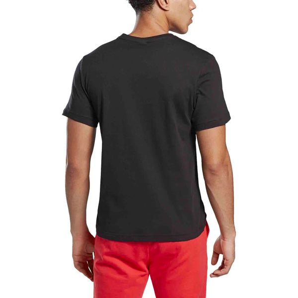 Playera Reebok GS Stacked Tee Hombre FP9150 Negro Talla S