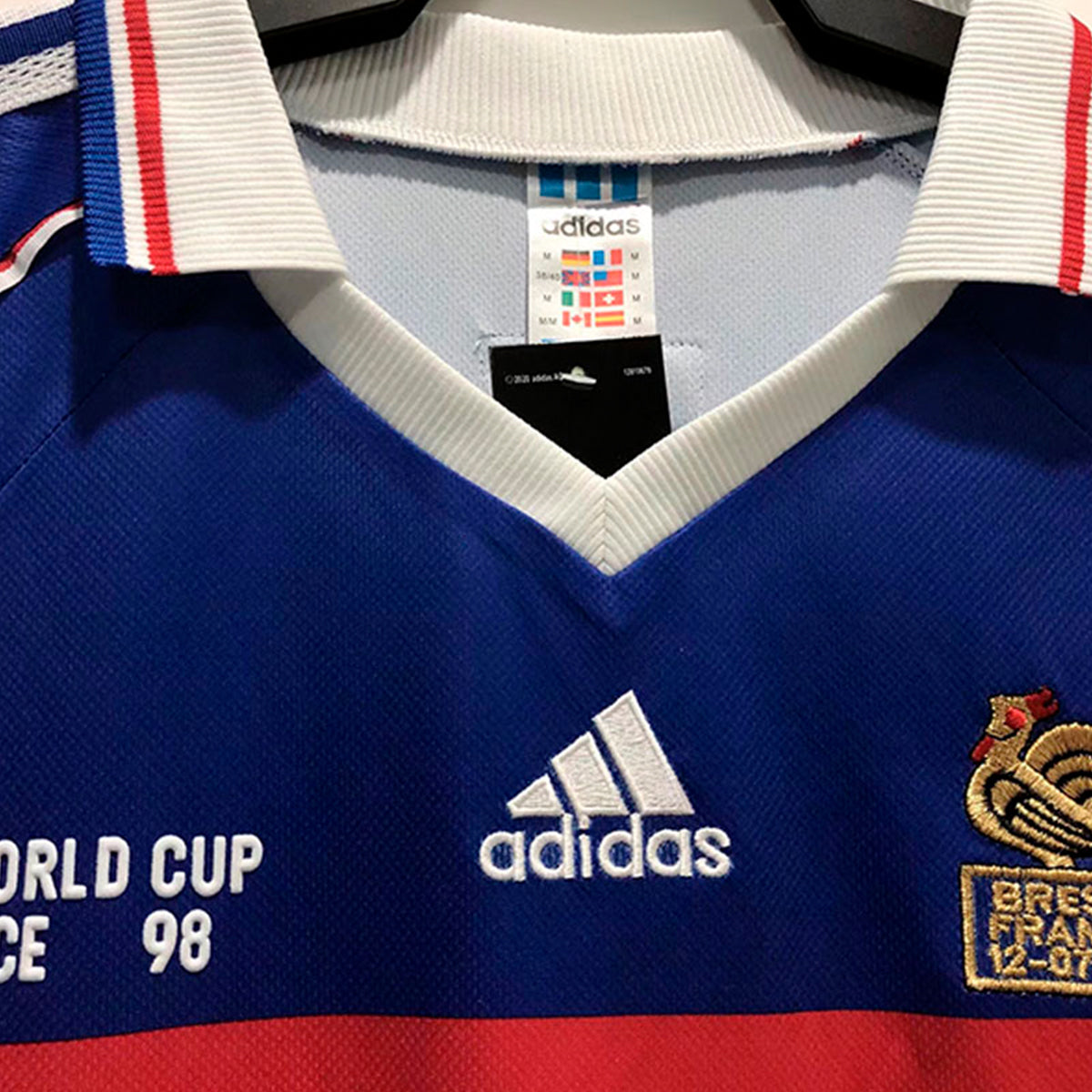 Jersey Francia 1998 Retro Hombre Calidad Thai Adidas Vintage
