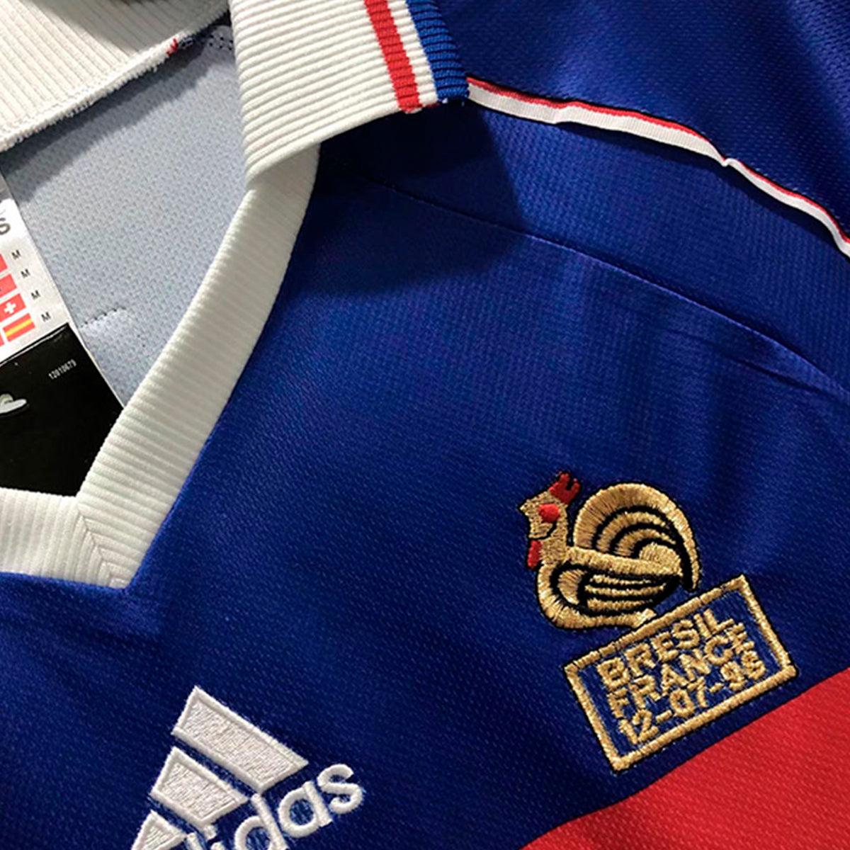 Jersey Francia 1998 Retro Hombre Calidad Thai Adidas Vintage