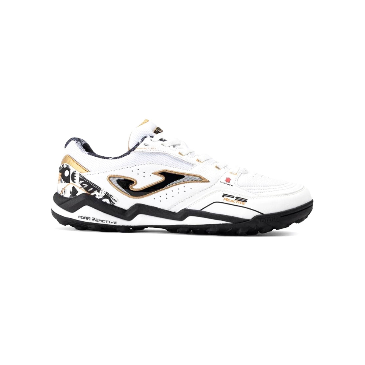 Tenis Joma FS REACTIVE 2402 turf multitaco piel amortiguada blanco