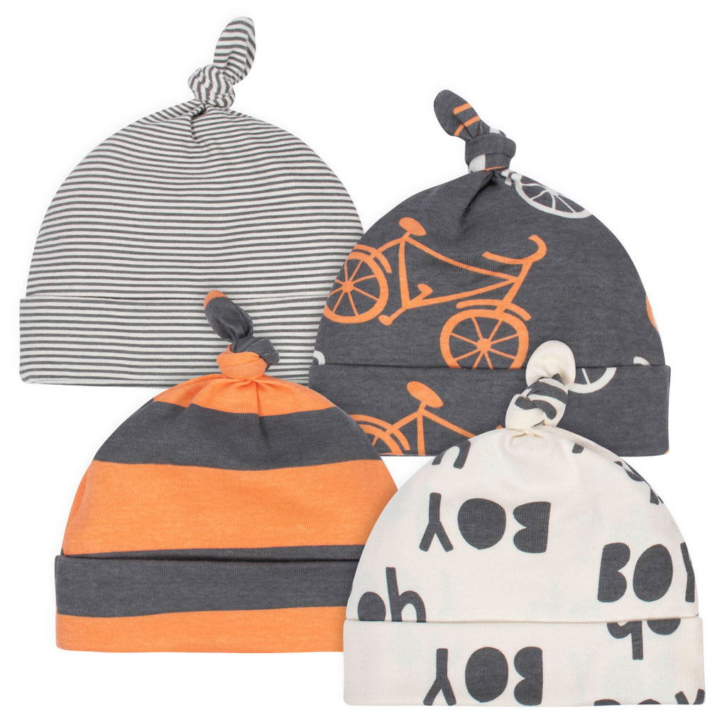 Gorro para bebé Gerber algodón orgánico 4 piezas niño niña-NB