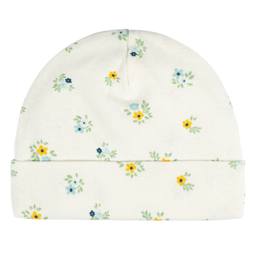 Gorro Gerber Azul Blanco Bebé Pack 4 Piezas Algodón Orgánico-0-6M