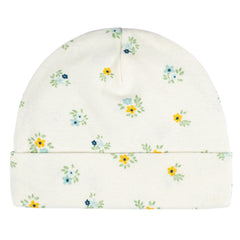 Gorro Gerber Azul Blanco Bebé Pack 4 Piezas Algodón Orgánico-0-6M