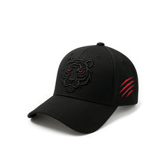 Gorra Negra Tigre Bordado Hip Hop Hombre Ajustable Unisex-Unitalla
