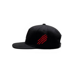 Gorra Negra Hombre Tigre Bordado Visera Plana Urbana