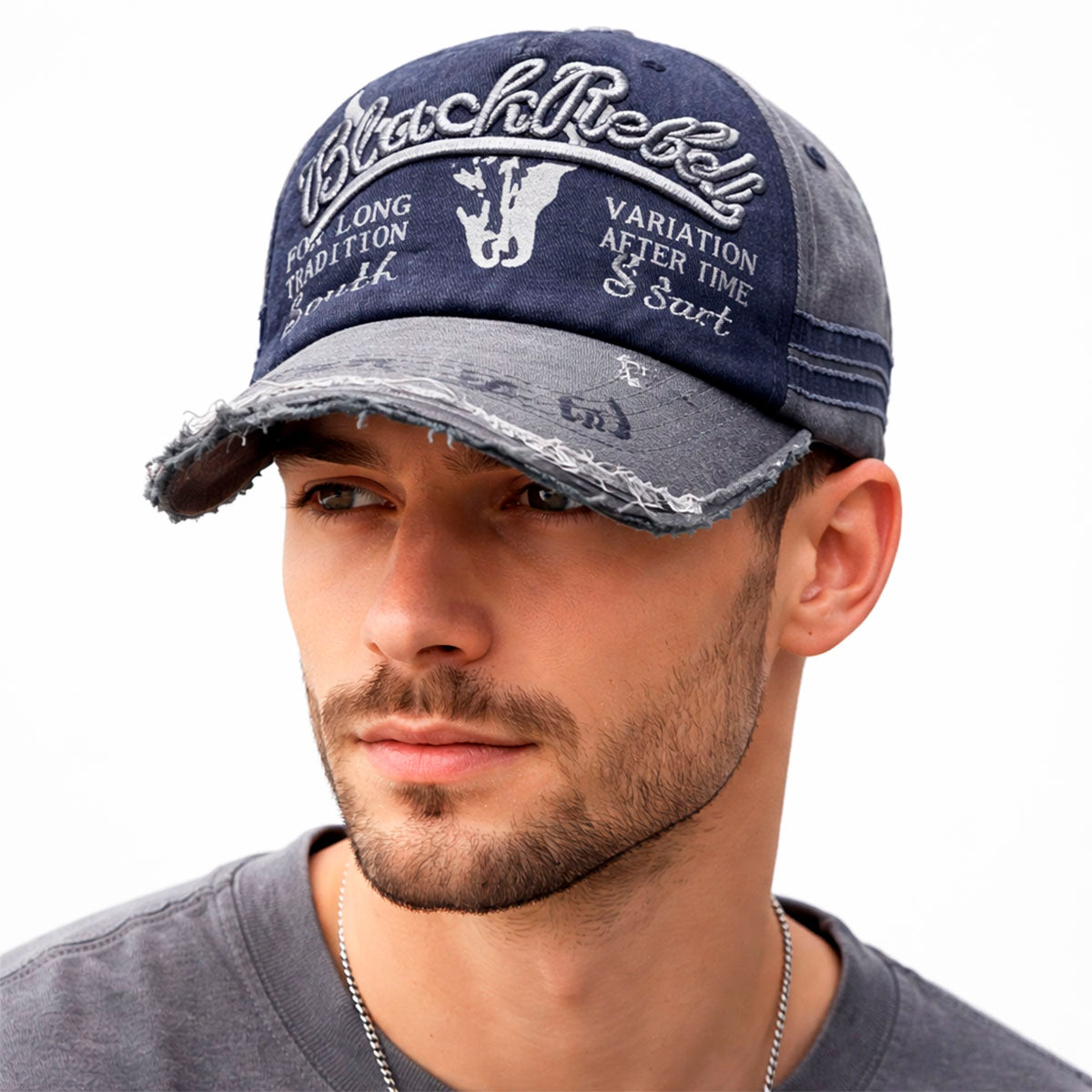 Gorra Knite Black Rebel vintage para hombre estampada