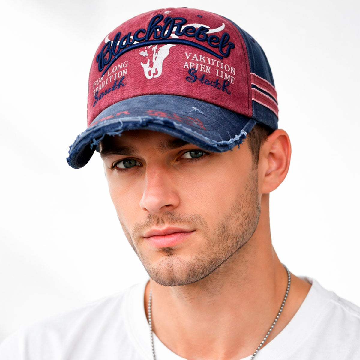 Gorra Knite Black Rebel vintage para hombre estampada