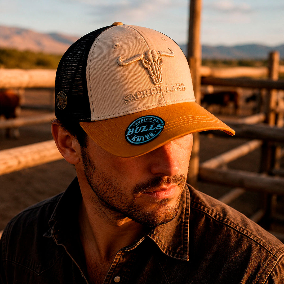 Gorra Hombre Bulls Trucker Vaquero American Ranch 1974