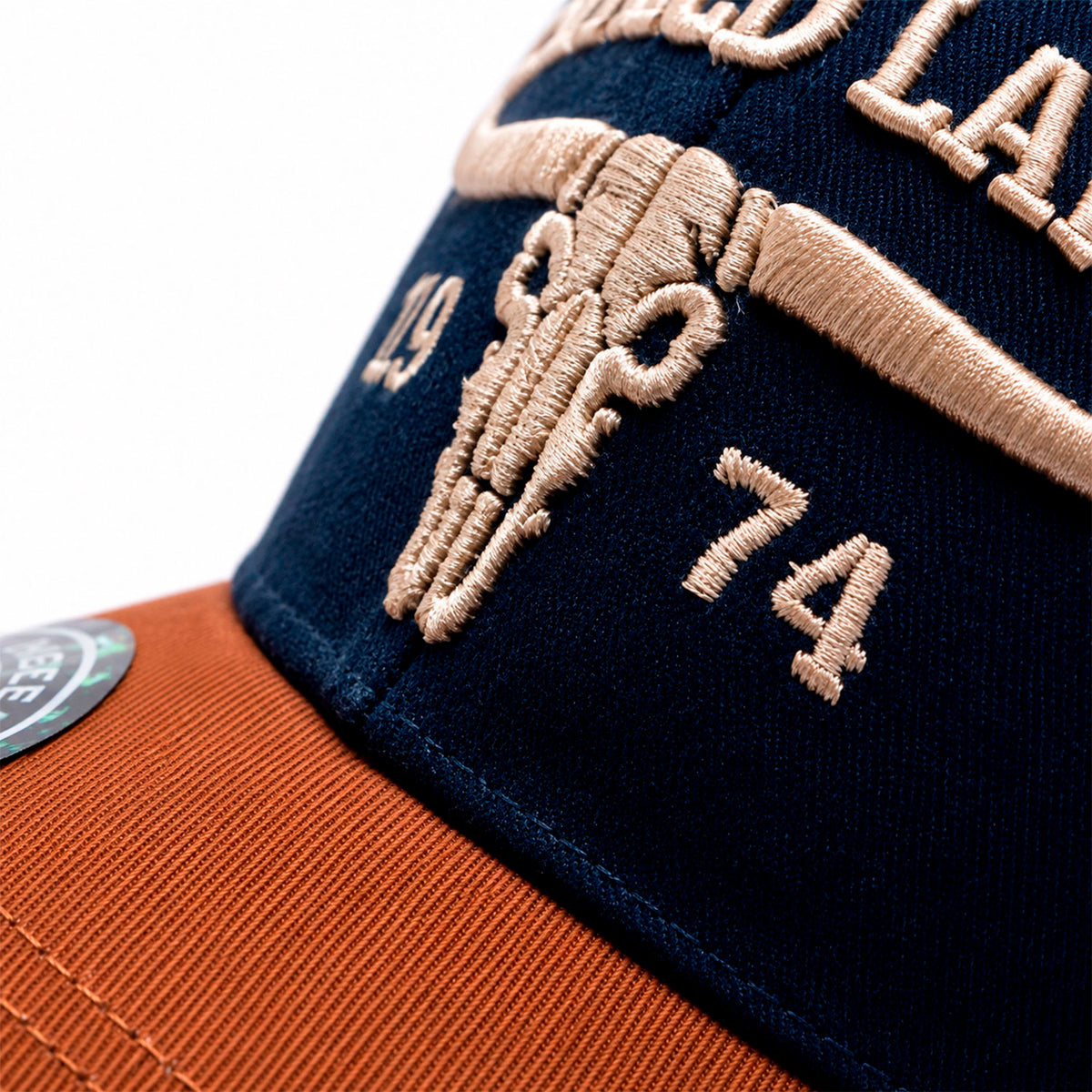 Gorra Hombre Bulls Original Trucker Vaquero Skull 1974 Azul