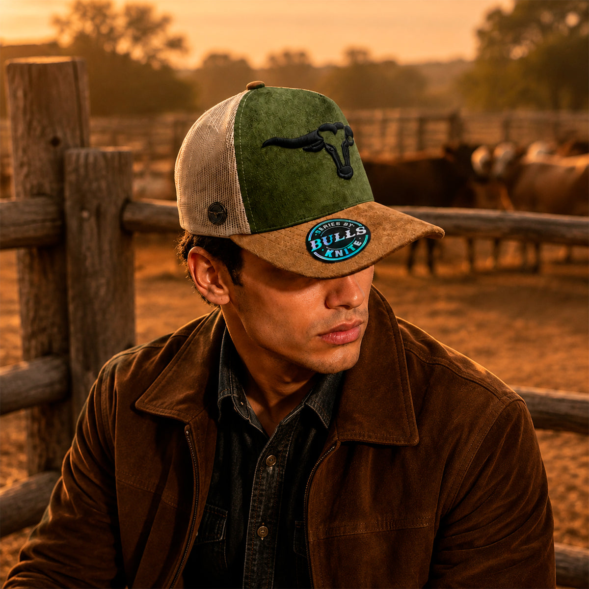 Gorra Knite Bulls Original Trucker Land 1974 Arena Gamuza