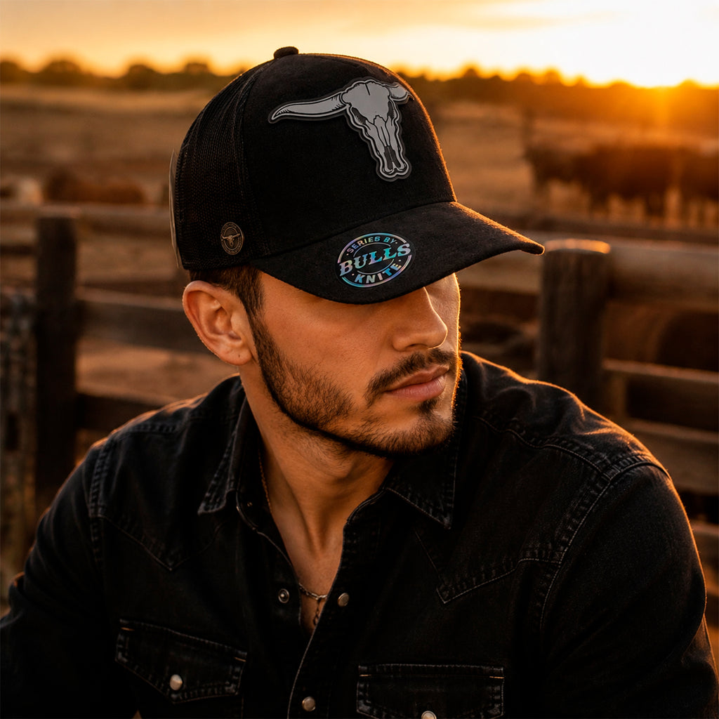 Gorra Knite Bulls Trucker Heritage 1974 American Gamuza