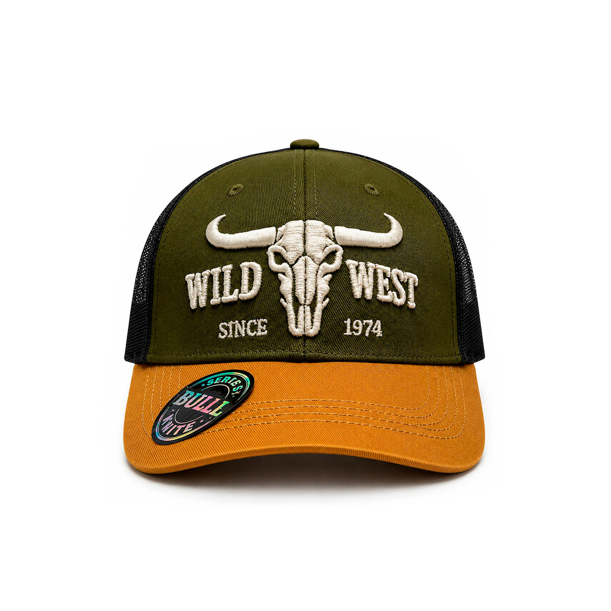 Gorra Hombre Bulls Trucker Vaquero Sacred Land 1974 Verde